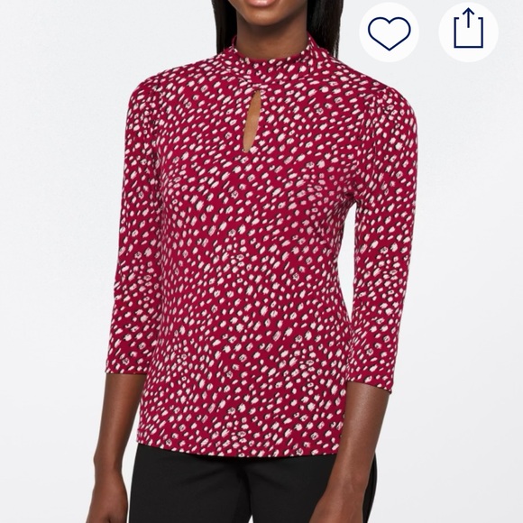 Beacon Dark Red Long Sleeve Key Hole top XXL - Picture 1 of 6